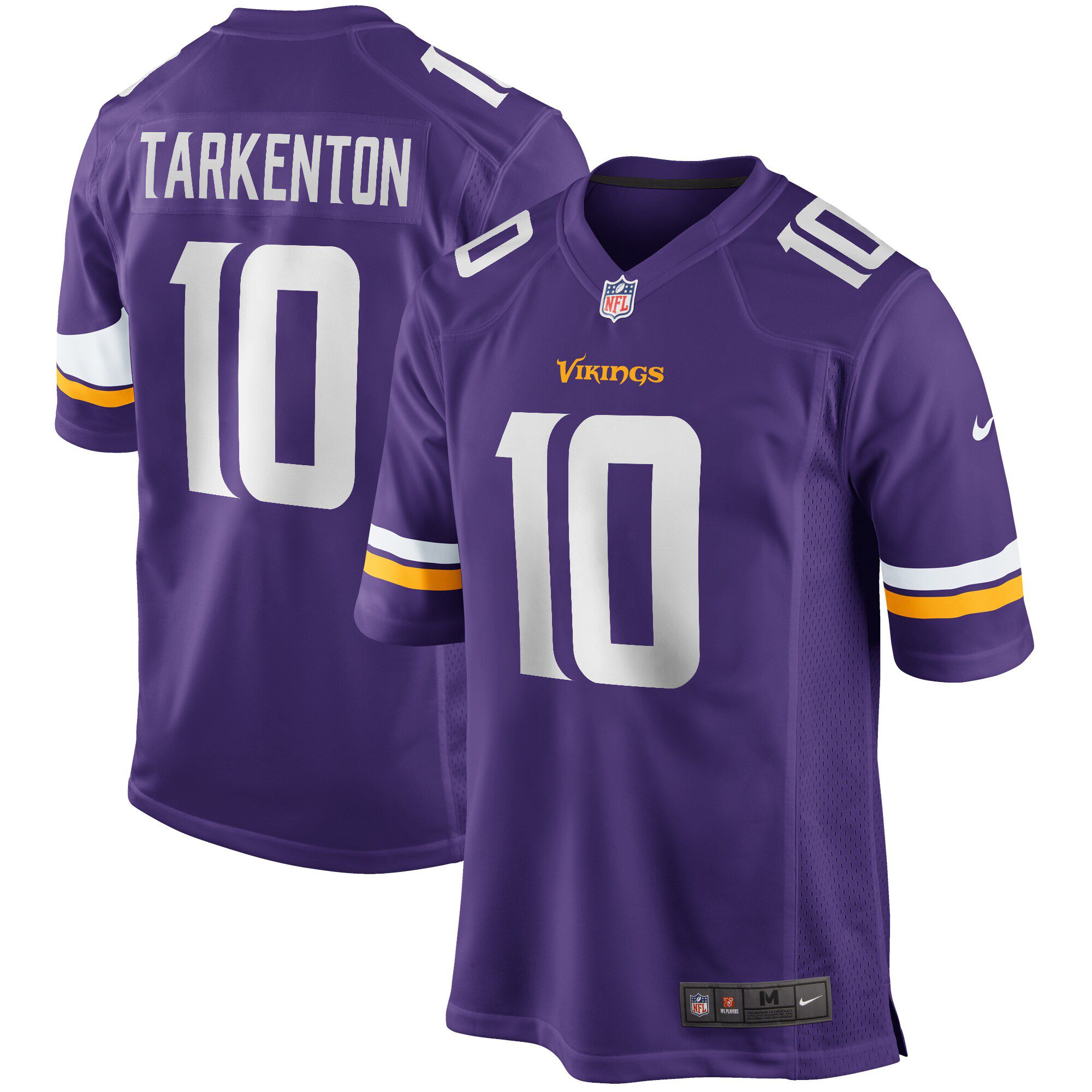 Men Minnesota Vikings 10 Fran Tarkenton Nike Purple Game Retired Player NFL Jersey